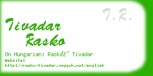 tivadar rasko business card